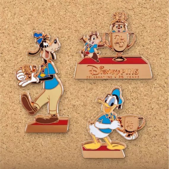 Disney Pin Trading 25th Anniversary Pin Set Series on Disney Disney Pin Trading 25th Anniversary Pin Set Series on Disney